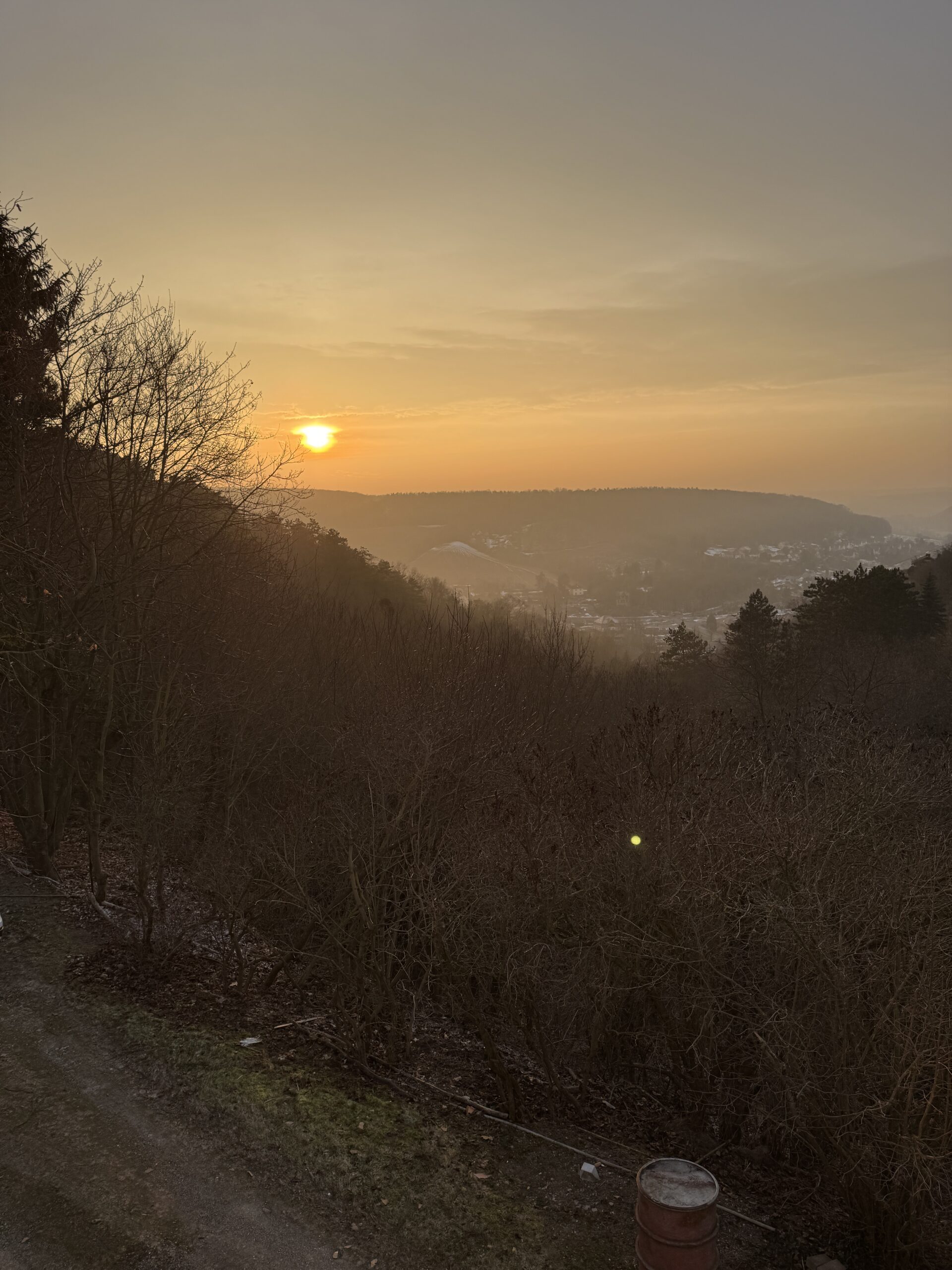 Sonnenuntergang über Freyburg